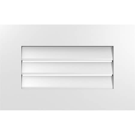 Ekena Millwork Vertical Surface Mount PVC Gable Vent: Functional, w/ 3-1/2"W x 1"P Standard Frame, 22"W x 14"H GVPVE22X1401SF